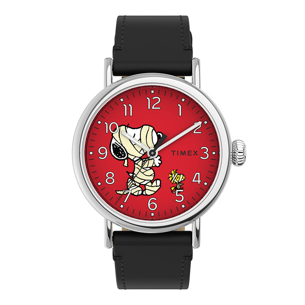 Timex Standard x Peanuts Featuring Snoopy Halloween 3-Hand 40mm Leather Band