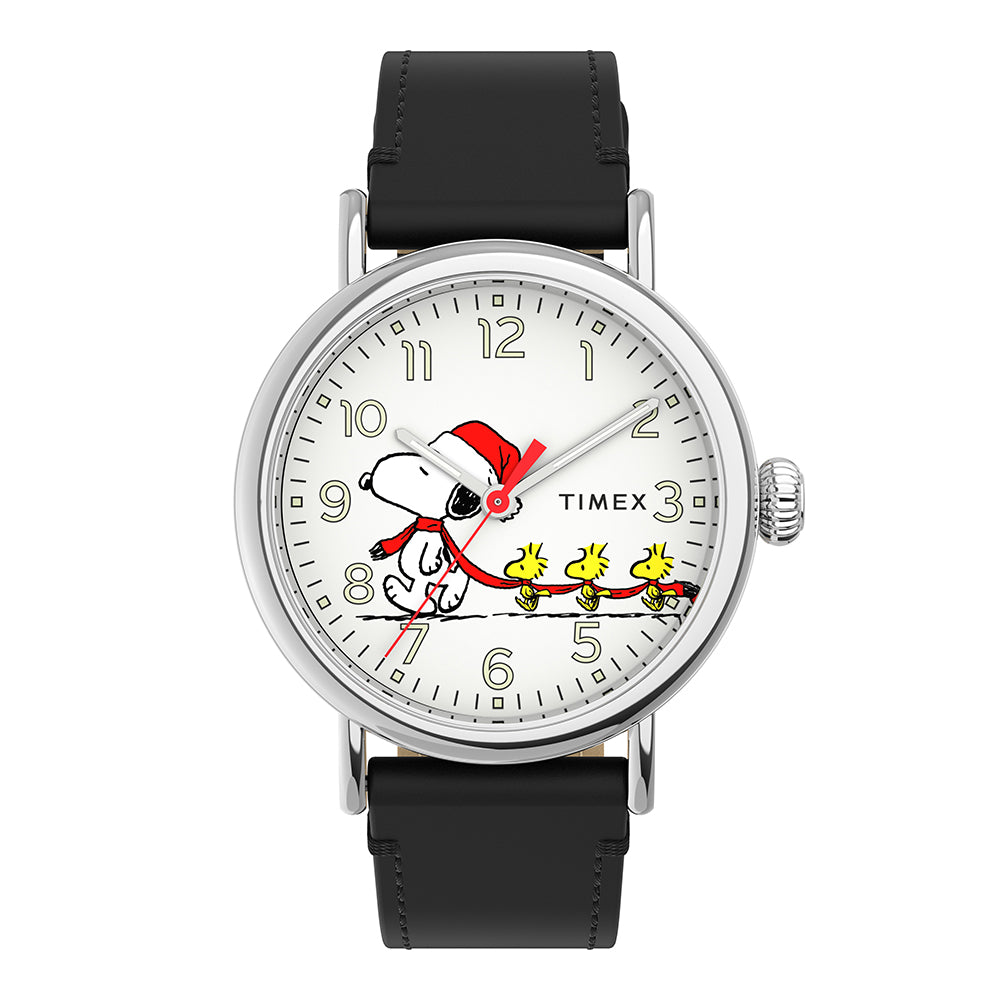Timex Standard x Peanuts Featuring Snoopy Christmas 3-Hand 40mm Leather Band