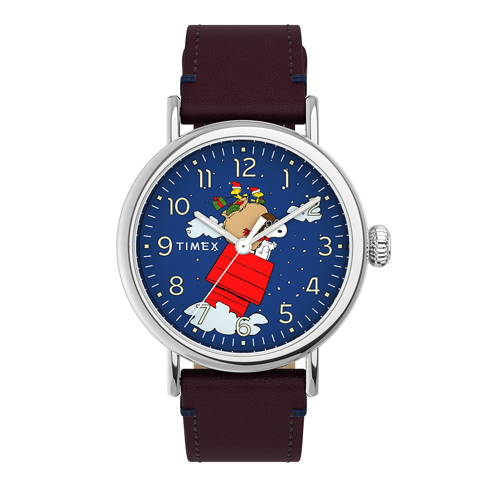 Timex Standard x Peanuts Featuring Snoopy Christmas 3-Hand 40mm Leather Band