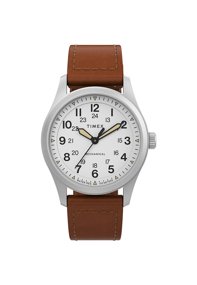 North Field Post Mechanical Hand-wound 38mm Leather Band