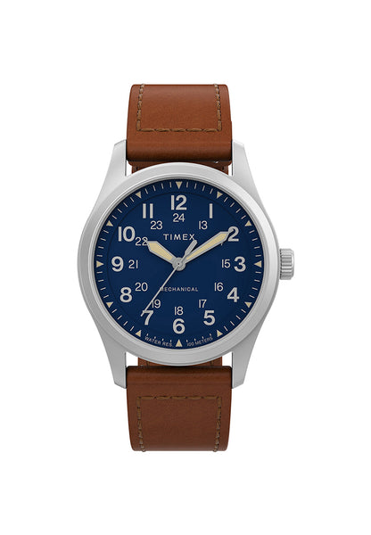 North Field Post Mechanical Hand-wound 38mm Leather Band  display picture 1