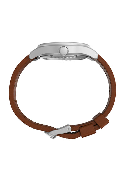 North Field Post Mechanical Hand-wound 38mm Leather Band