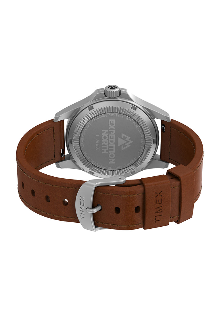 North Field Post 41 3-Hand Solar Powered 41mm Leather Band