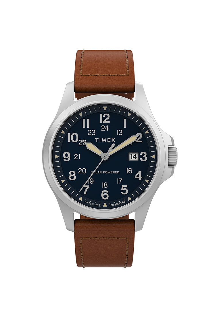 North Field Post 41 3-Hand Solar Powered 41mm Leather Band