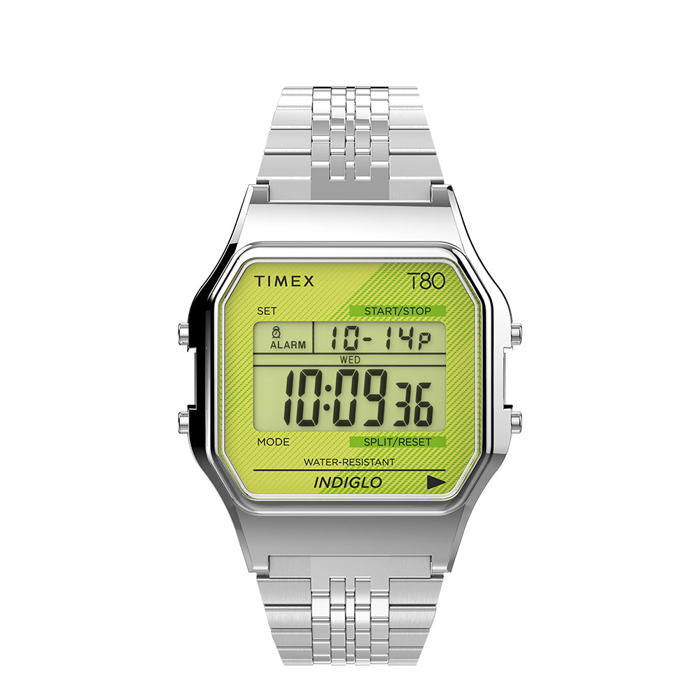 Timex Timex T80 Digital 34mm Stainless Steel Band