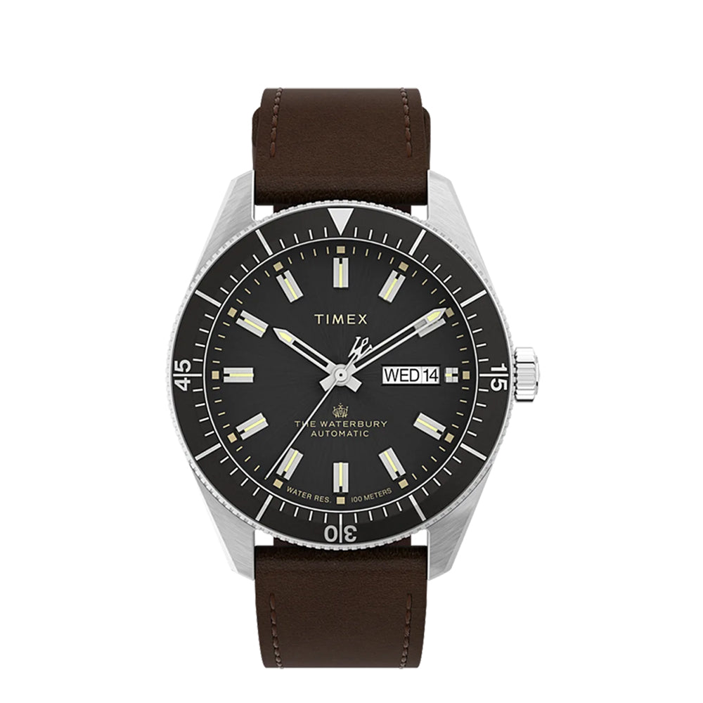 Timex Waterbury Diver Auto  40mm Leather Band
