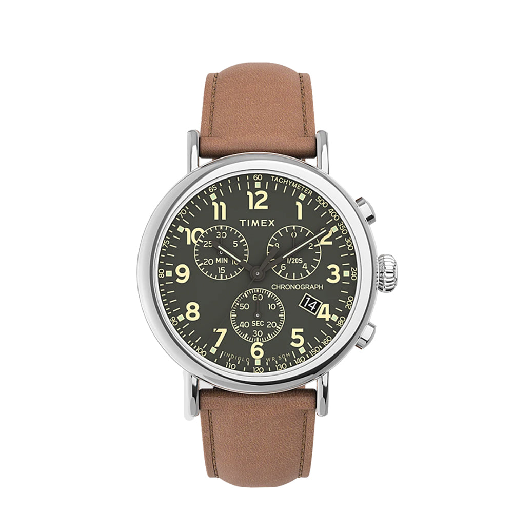 Timex Standard Chronograph 41mm Leather Band
