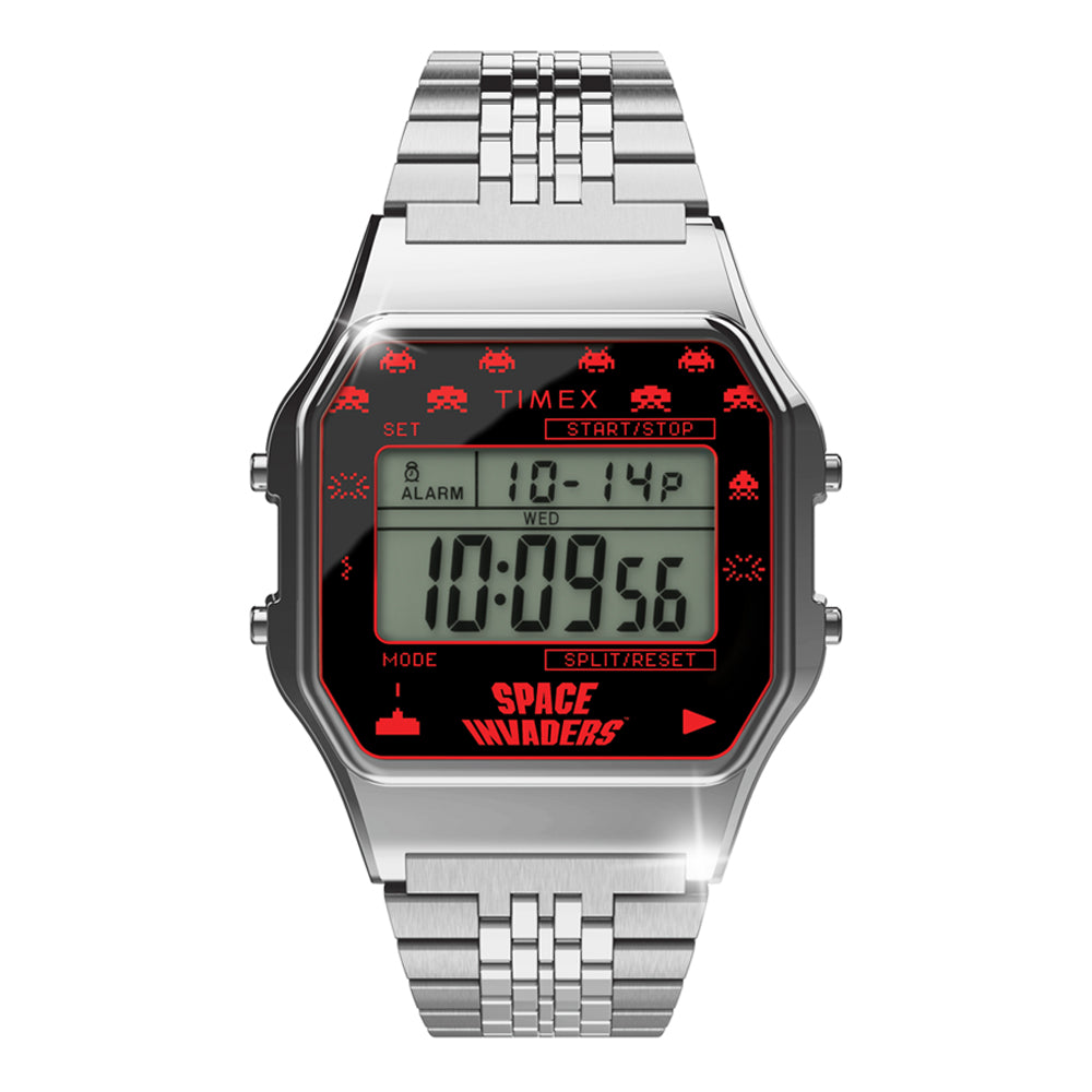 Timex Timex 80 Space Invaders Digital 34mm Stainless Steel Band