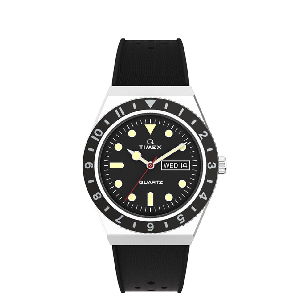 Timex Q Timex Diver Date 38mm Rubber Band