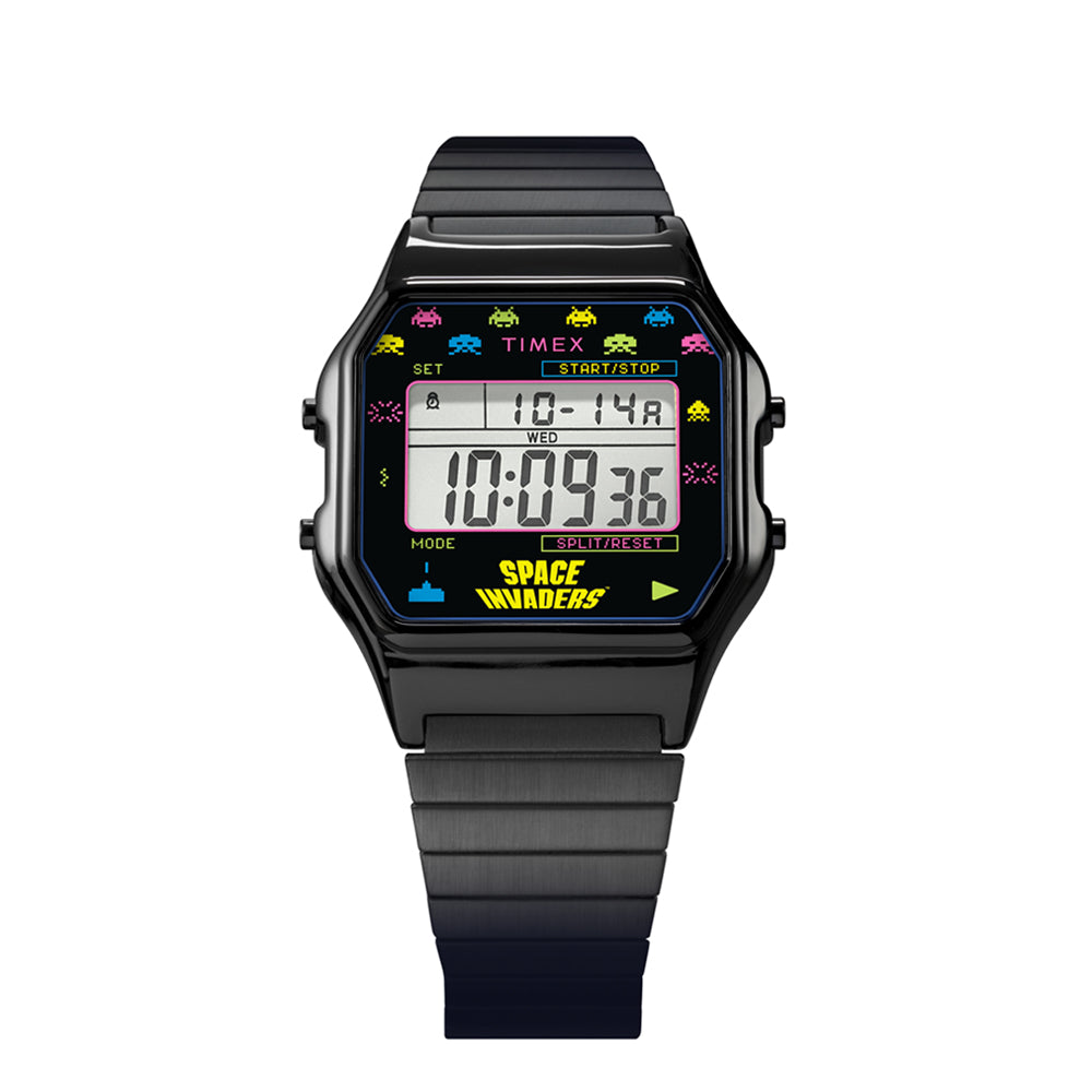 Timex Space Invader Digital 34mm Stainless Steel Band