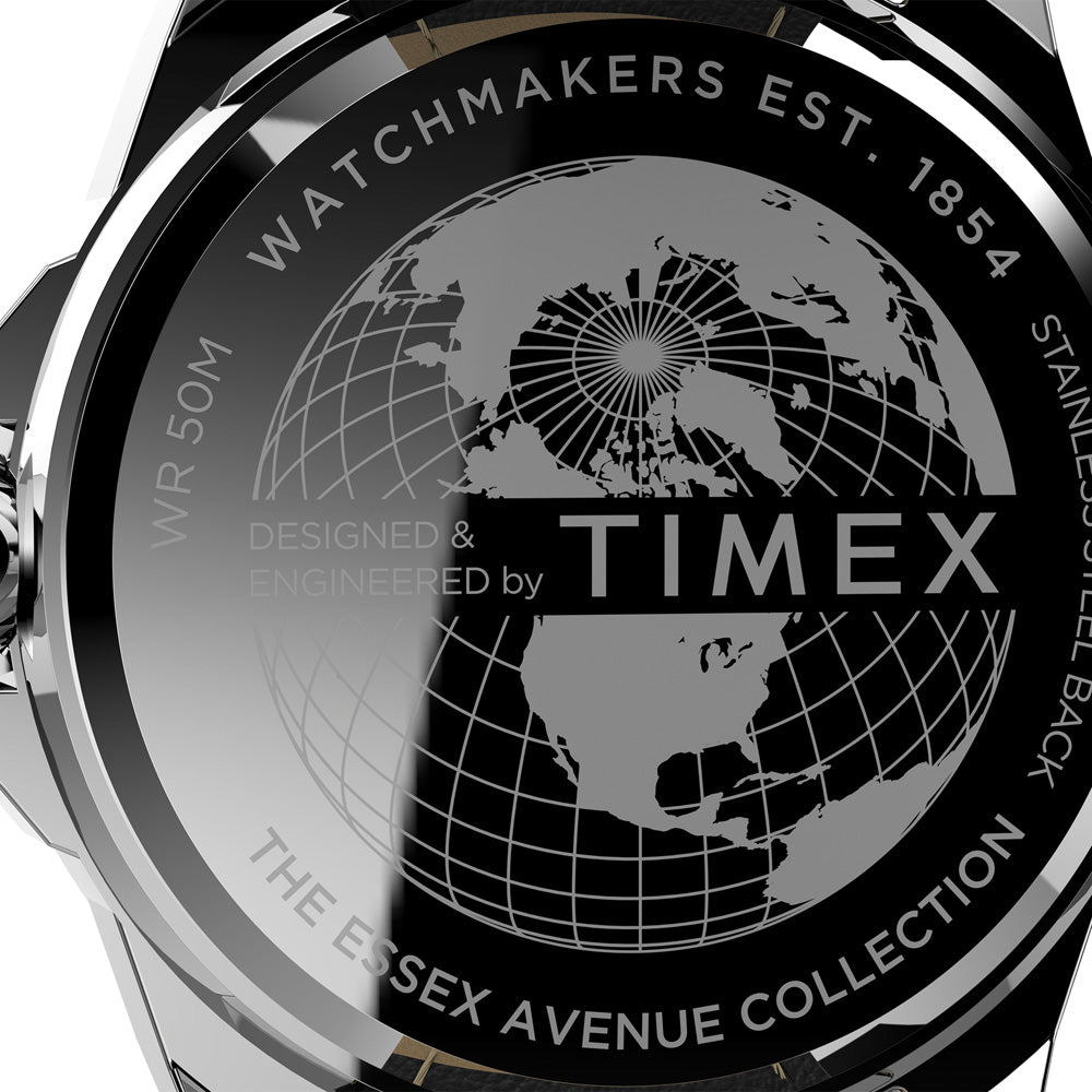 Timex Essex Avenue 3-Hand 44mm Leather Band