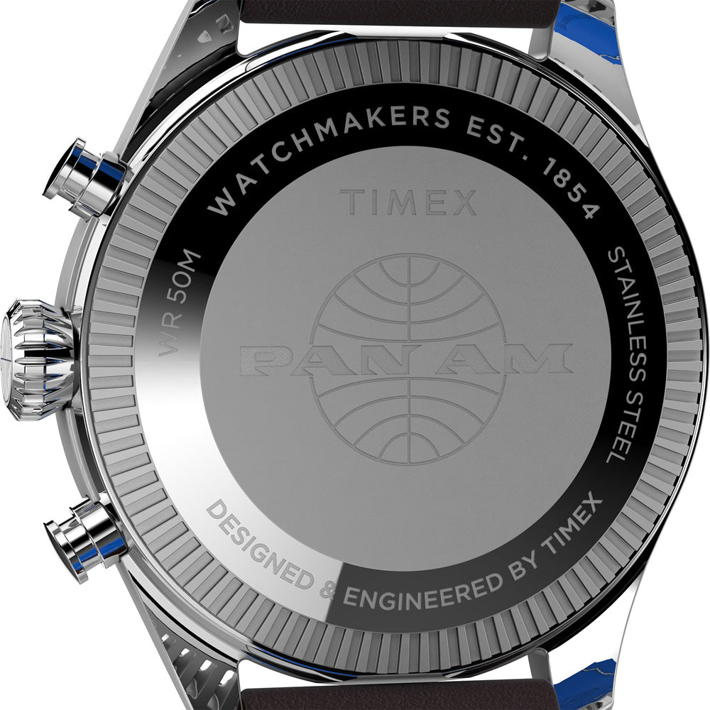 Timex Timex x Pan Am Chronograph 42mm Leather Band