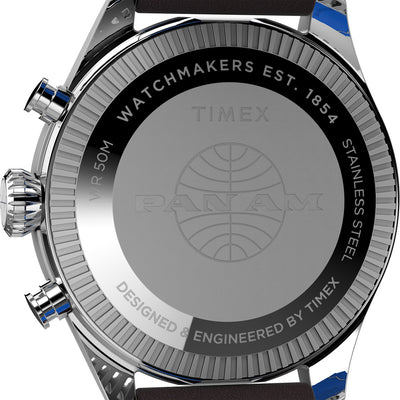 Timex Timex x Pan Am Chronograph 42mm Leather Band