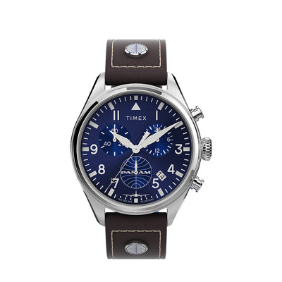 Timex Timex x Pan Am Chronograph 42mm Leather Band