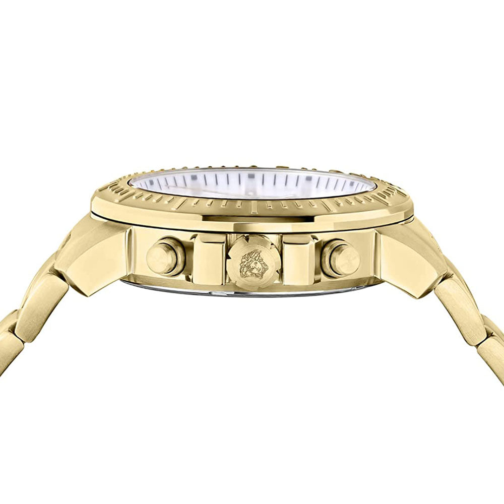 Versace New Chrono Chronograph 45mm Stainless Steel Band