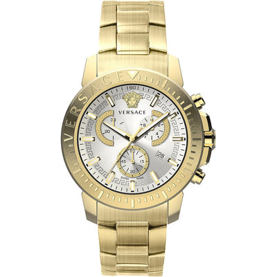 Versace New Chrono Chronograph 45mm Stainless Steel Band