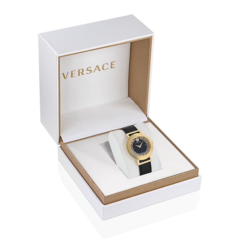 Versace Greca Chic 2-Hand 44mm Leather Band